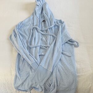 Light Blue Hooded Robe